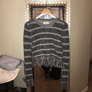 Striped cropped sweater