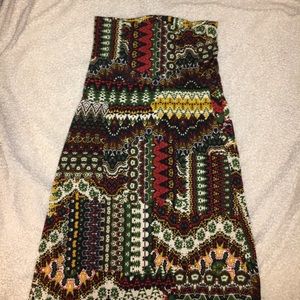 Patterned maxi skirt