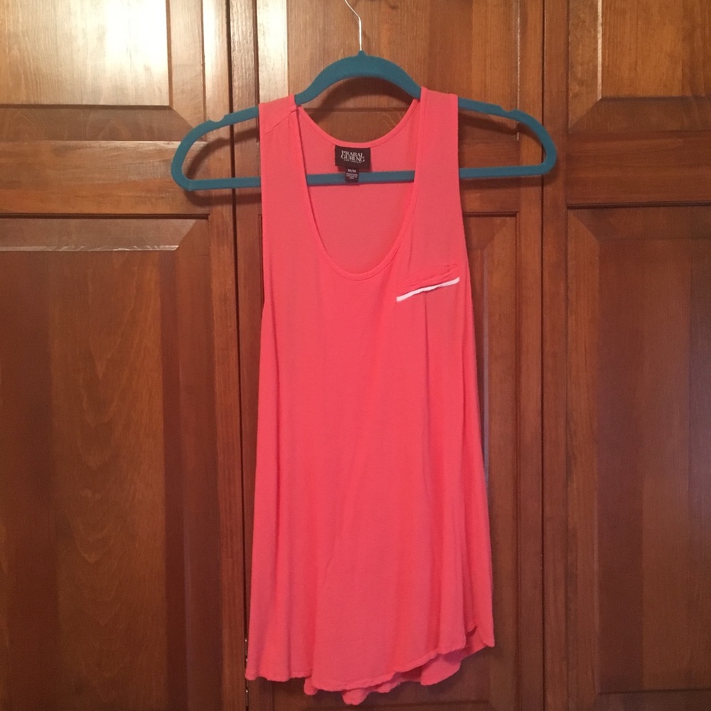 Coral textured tank top