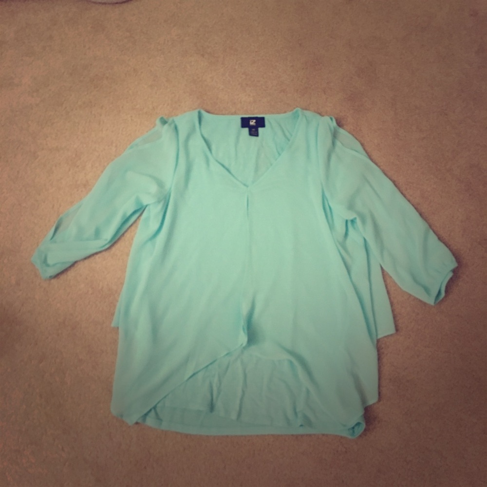 Blue sheer long sleeve!