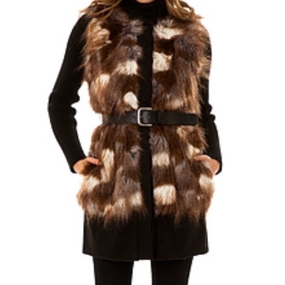 BB Dakota Miko Knit and Faux Fur Jacket