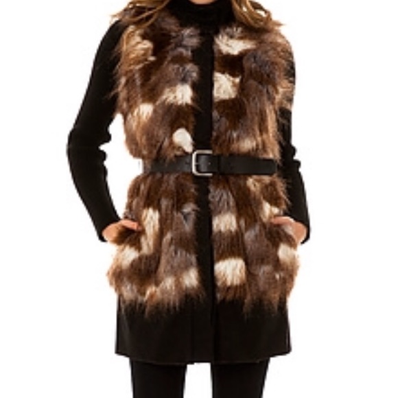 BB Dakota Miko Knit and Faux Fur Jacket - Picture 1 of 4