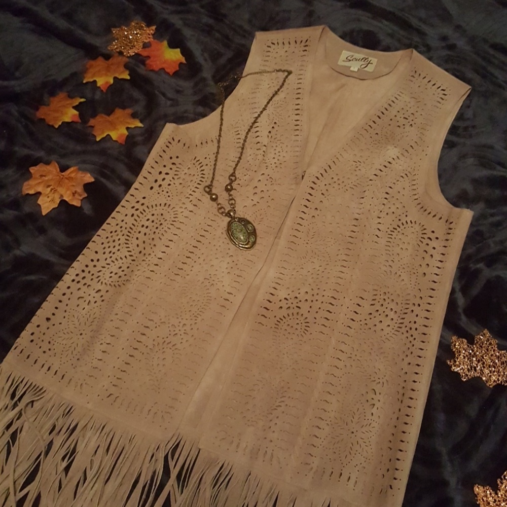 Scully tan leather vest