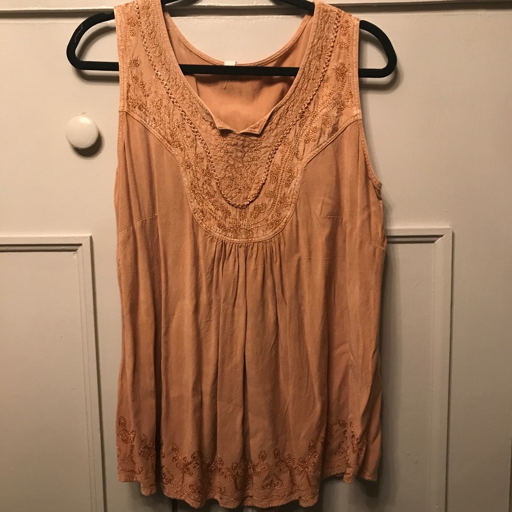 Tan Boho Tank