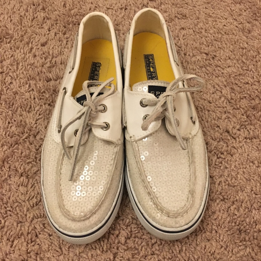 Sequin Sperry Top Sider boat shoes