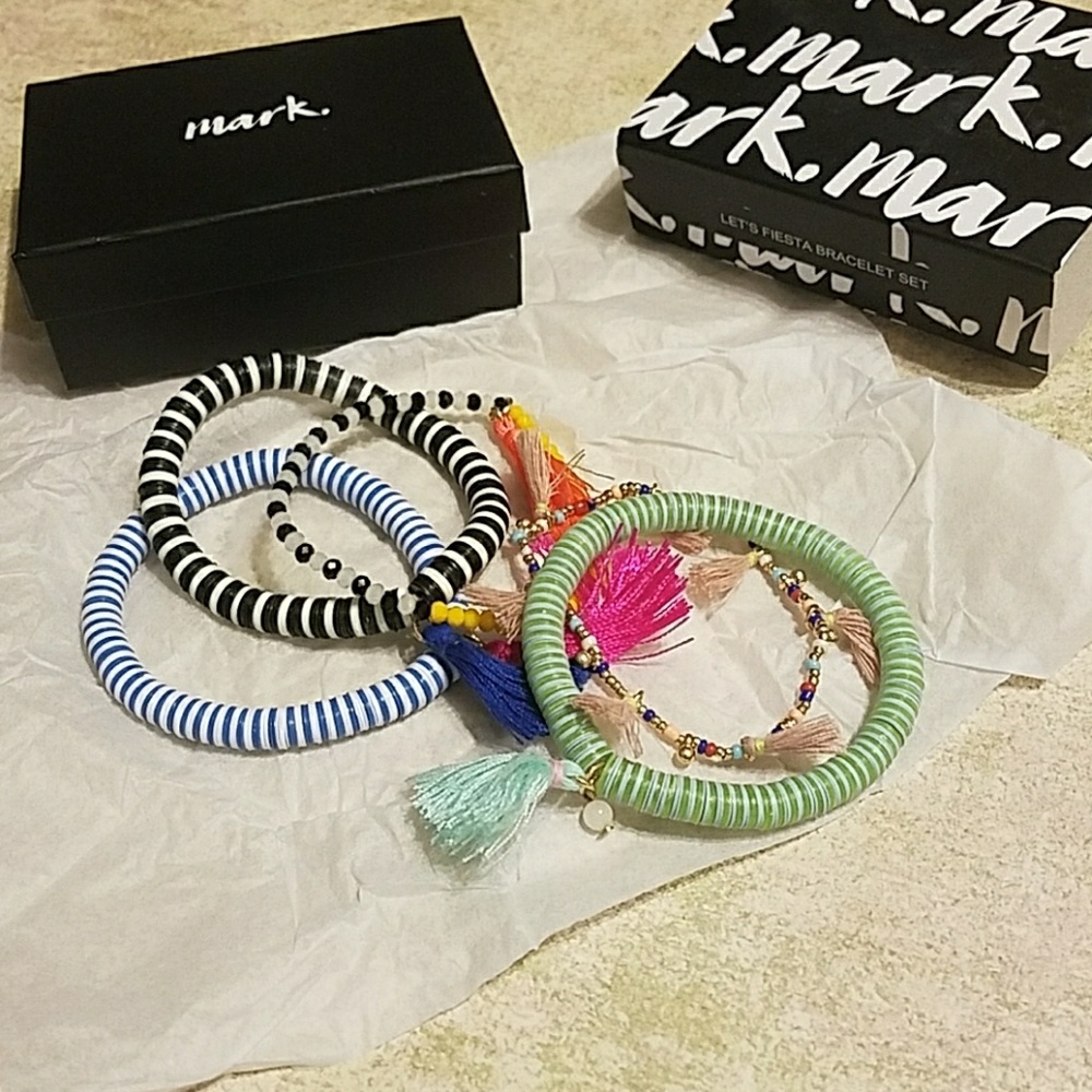 Mark bracelet set, 5 bracelets set
