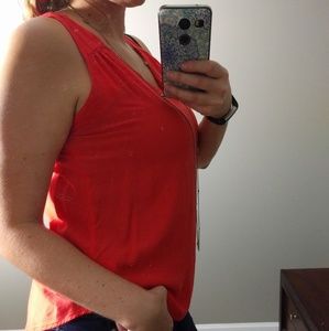 Bright orange tank