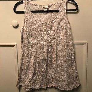 Gray and white Boho Print Tank