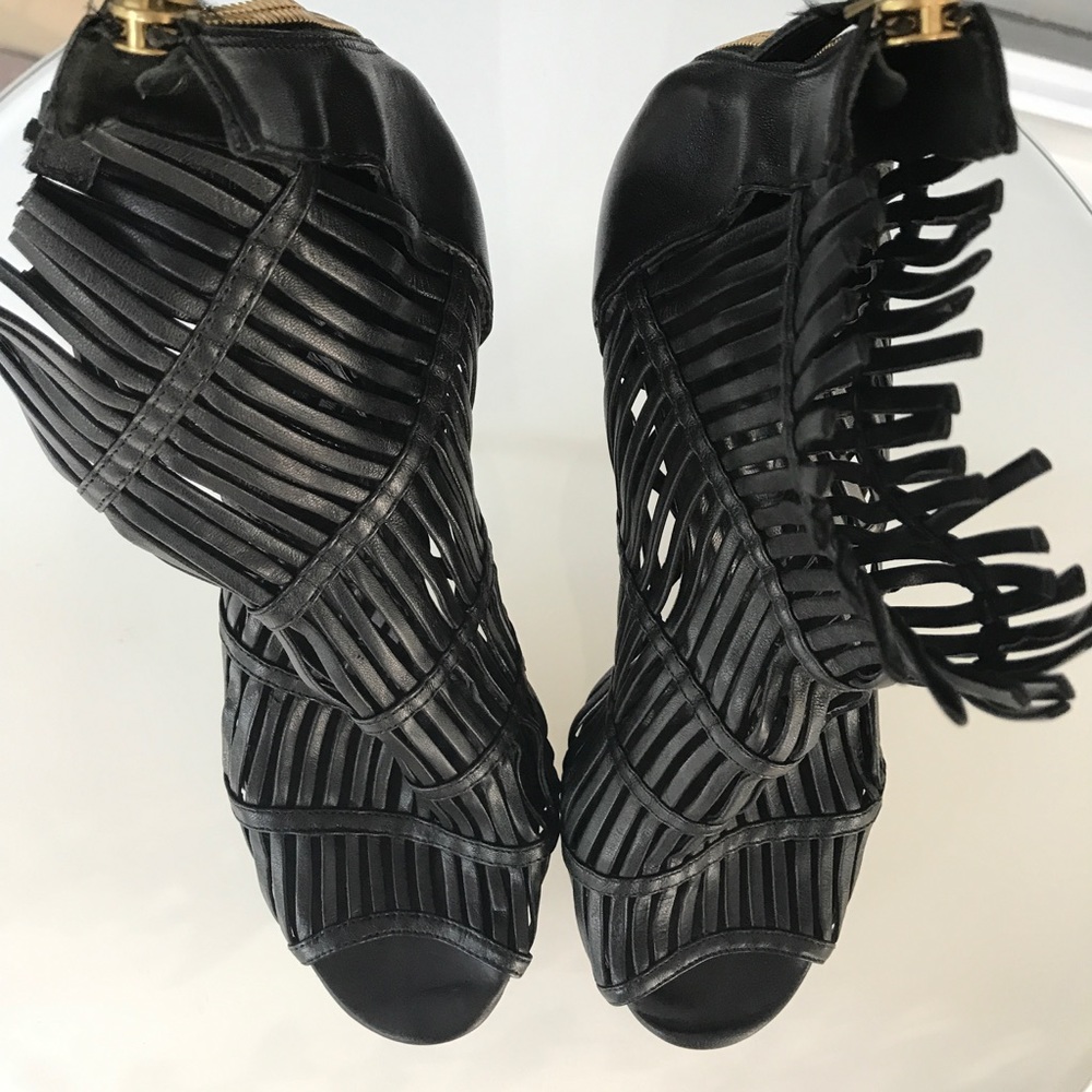 Alexander Mqueen koi fish platform heels