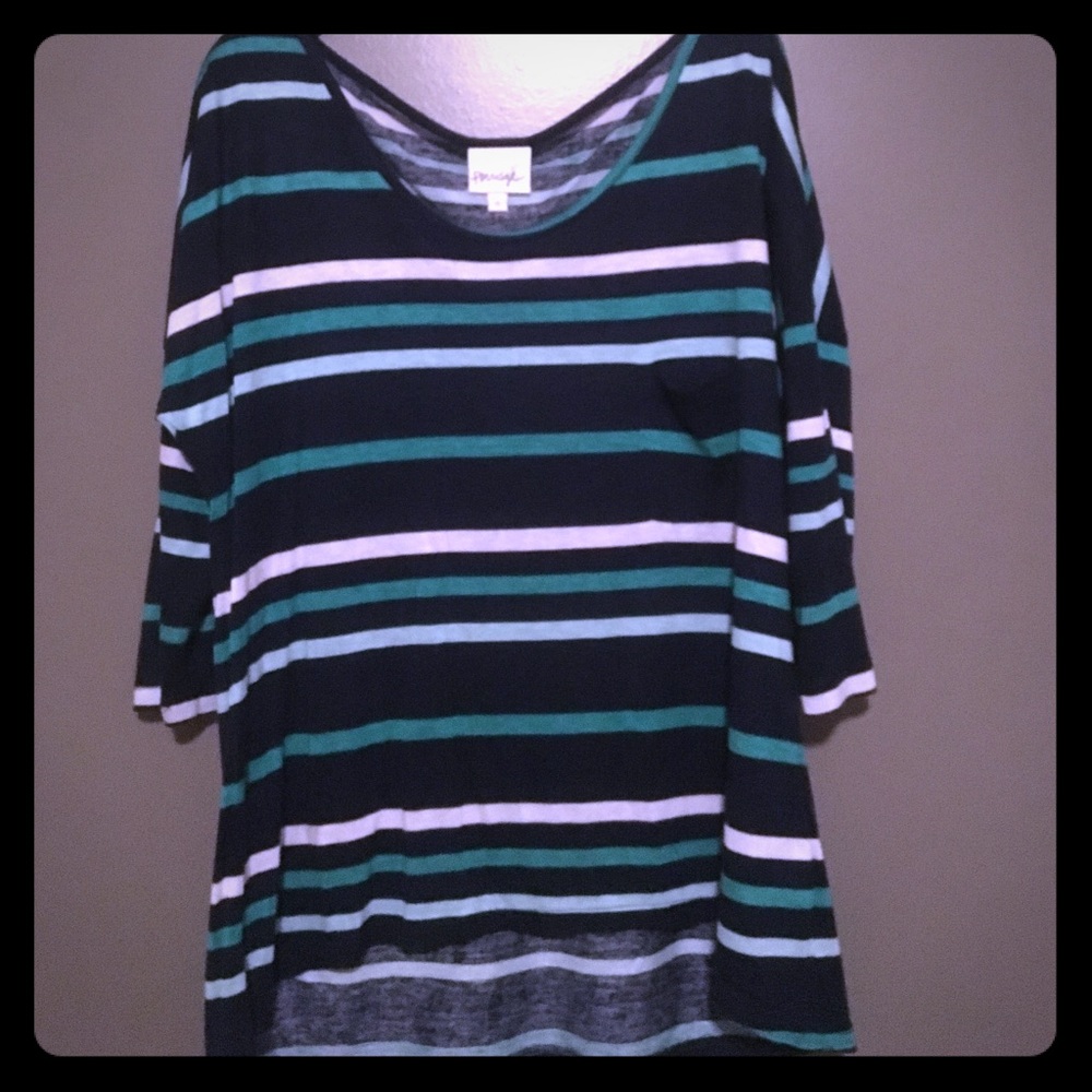 3/4 sleeves, stripped blouse