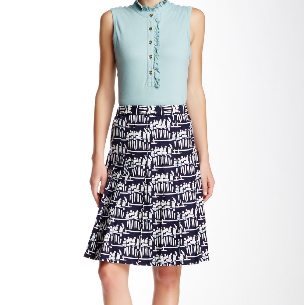 💙Tory Burch strech Poplin skirt NWT sz 12💙