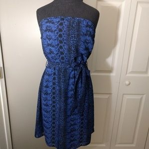 Blue printed dress