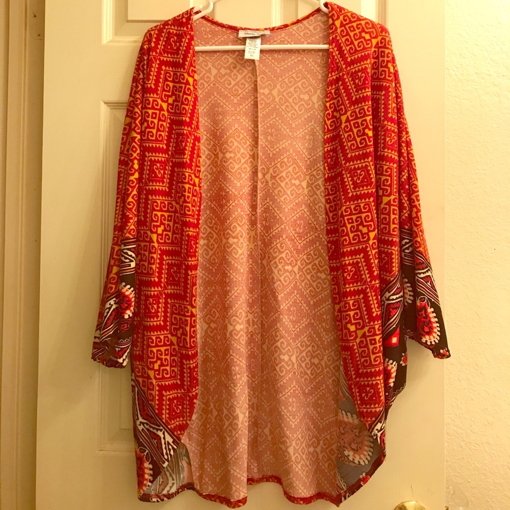 Tribal Print Short Sleeved Sweater