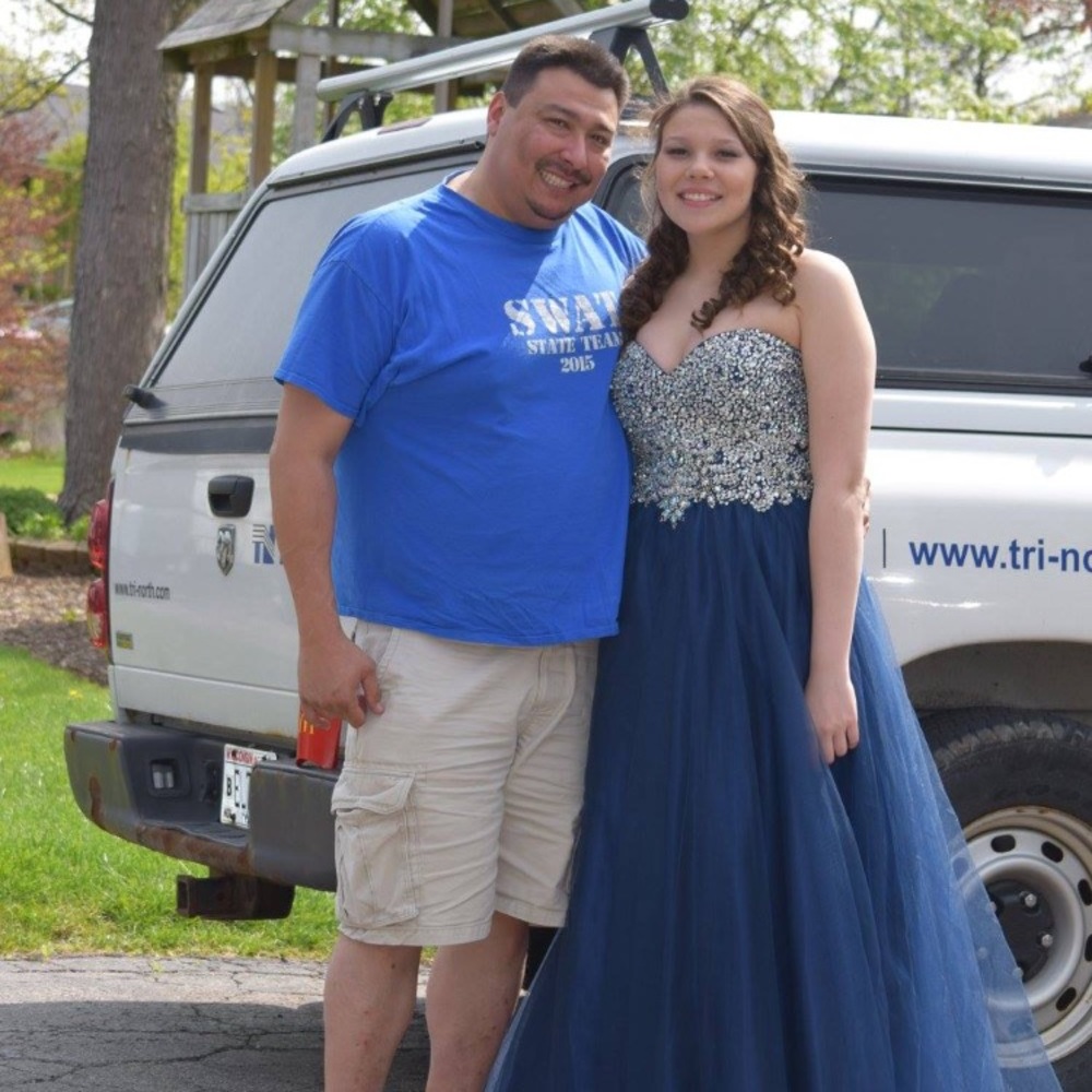 David’s bridal. Royal blue size 10