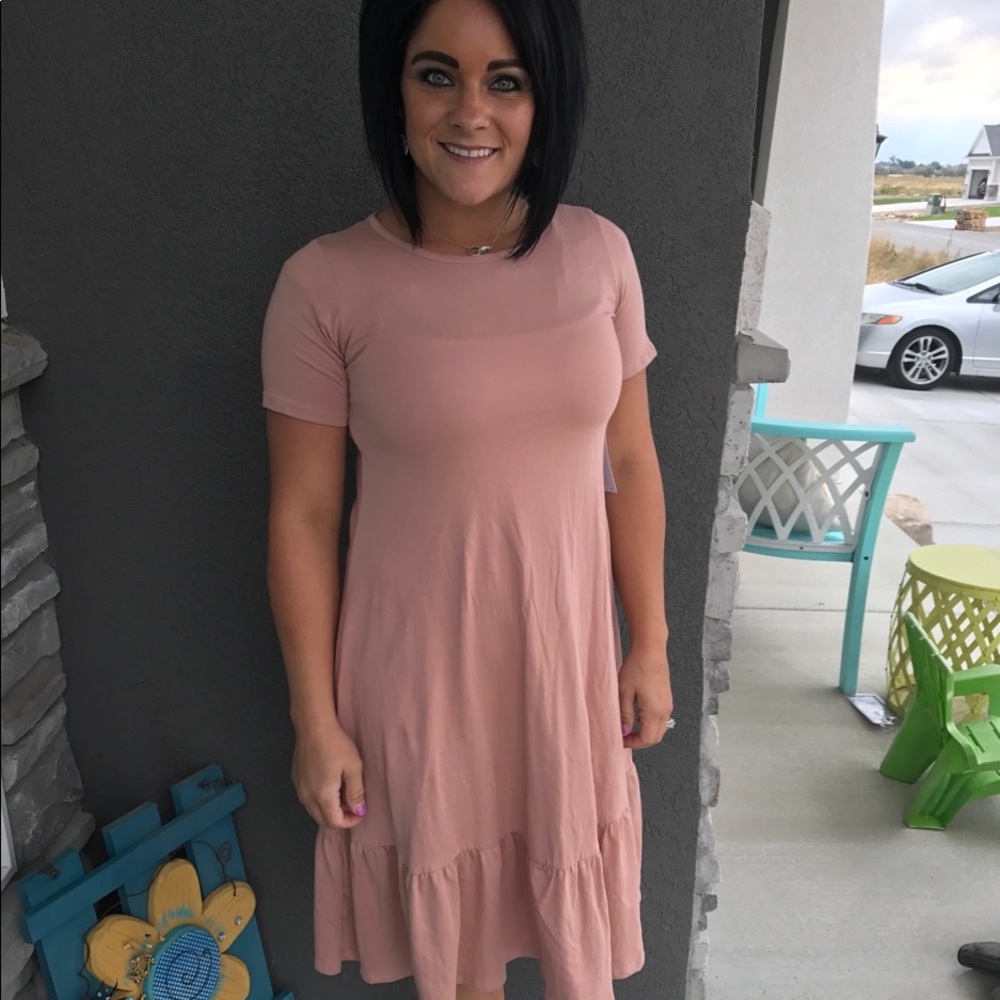 Mauve dress with pockets