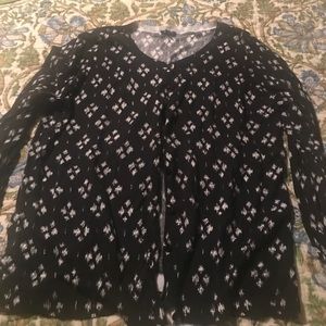 Classic black and white Talbots cardigan, XL SALE!