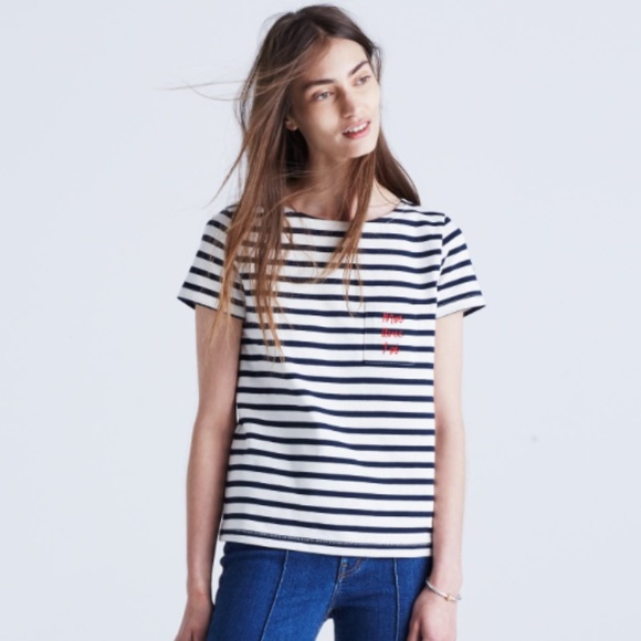 Madewell x Sezane Moi Avec Toi S/S Tee - Picture 1 of 6