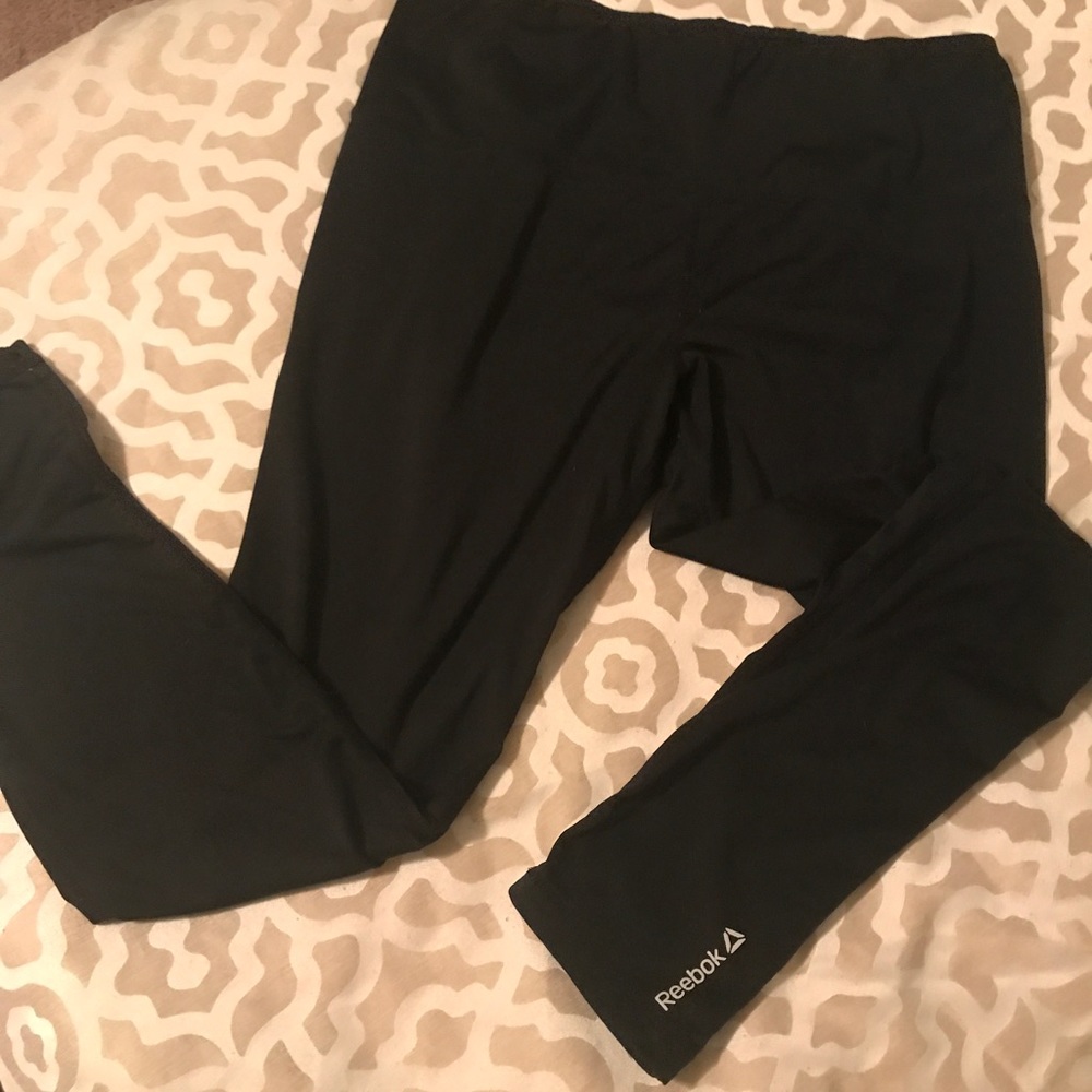 Black Reebok Running Tights, XL