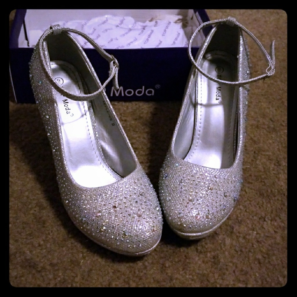 Silver studed heels