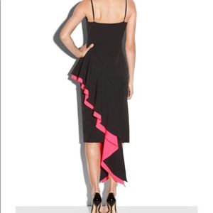 MILLY Women's Black Cascade Layered Dress Size 6