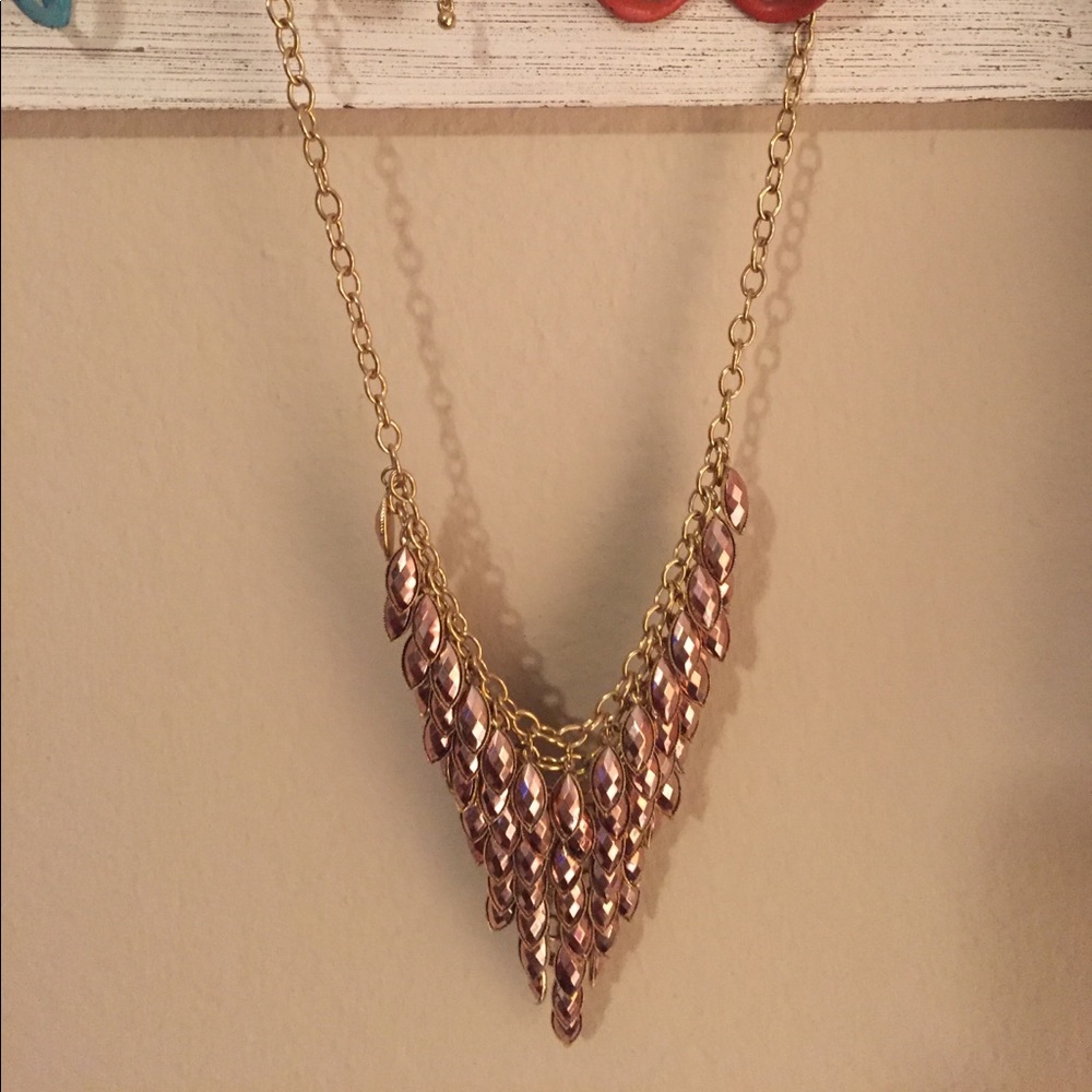 Pink beaded necklace