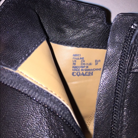 SOLD locally. Nearly New COACH Pauline Black Boot - Picture 5 of 7