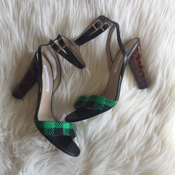 Diane Von Furstenberg Shoes - Diane Von Furstenberg Vera Gingham Heels