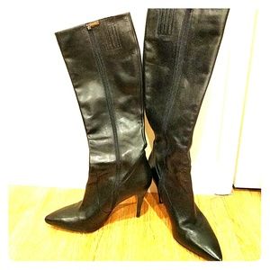 🔥CLEAROUT Via Spiga black leather high heel boots
