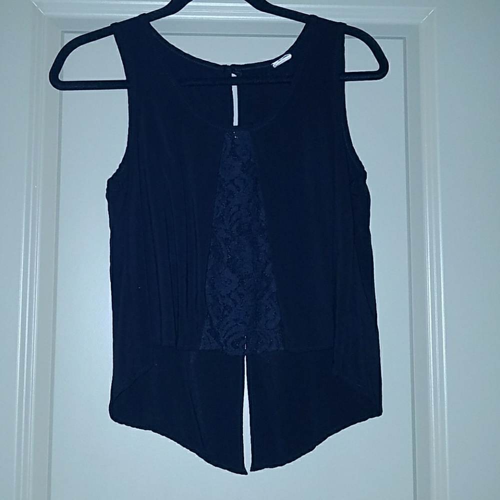 Black crop top with lace