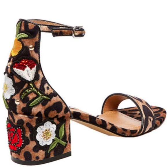 Steve Madden Inca Leopard Print Block Heel Sandals - Picture 2 of 8