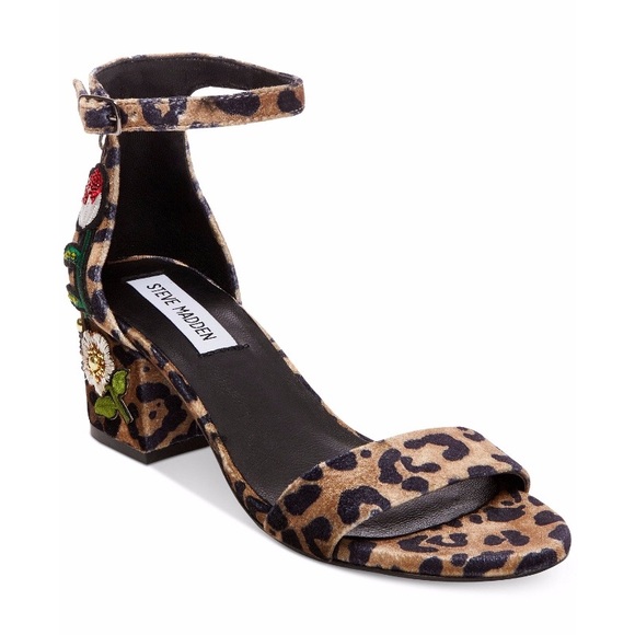 Steve Madden Inca Leopard Print Block Heel Sandals - Picture 3 of 8