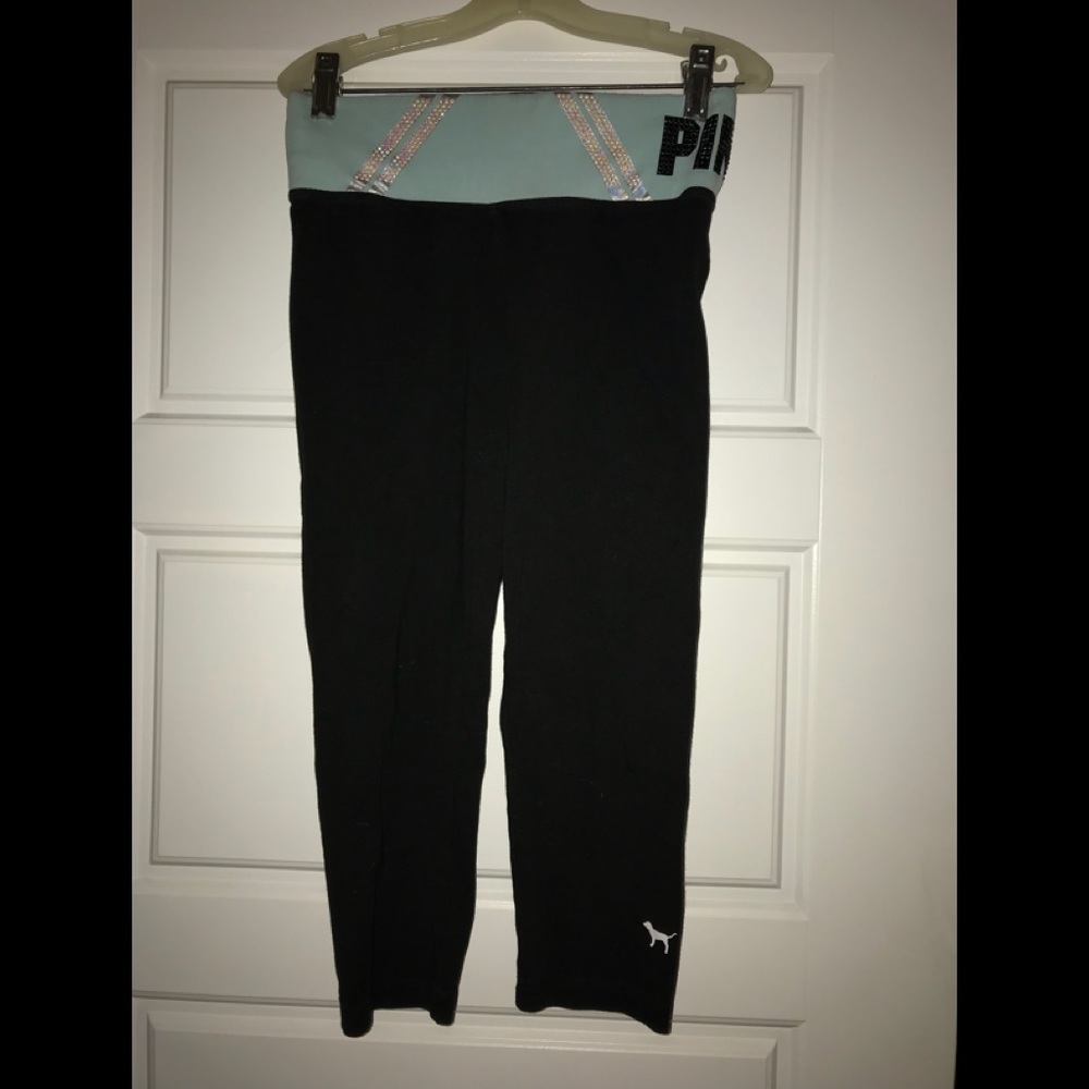 Pink cropped yoga