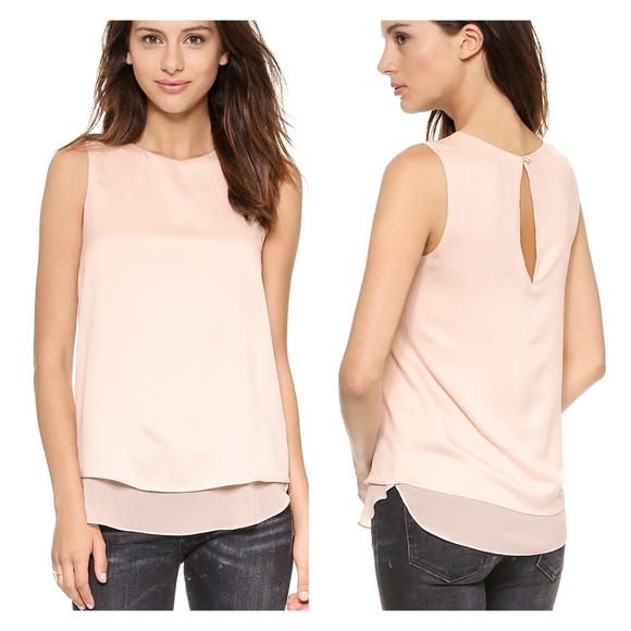 Cooper & Ella Tops - cooper & ella • avery layered blouse in blush • s