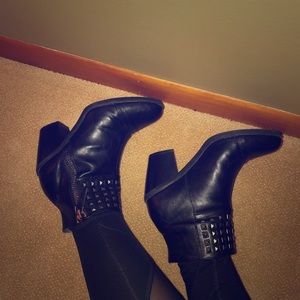 Black Studded Booties