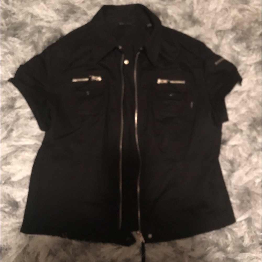 BCBG zip up shirt!