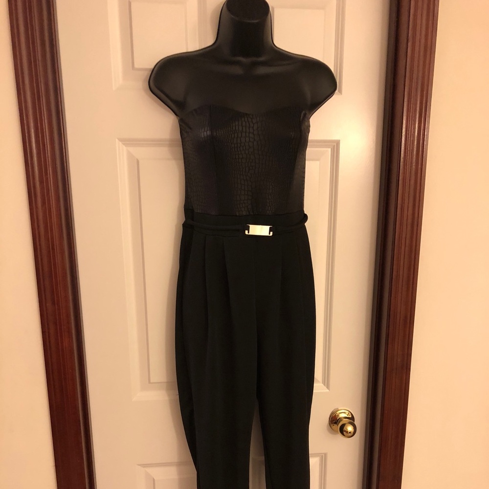 Nicki Minaj  strapless jumpsuit black size small