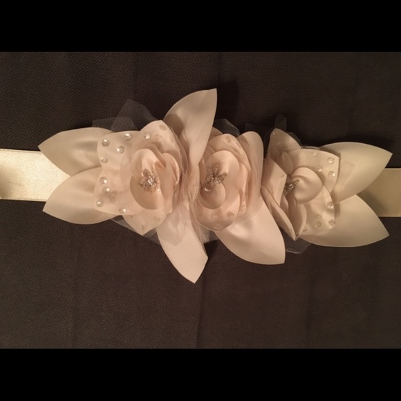 Wedding Belts Sash, Light Gold - Picture 1 of 3