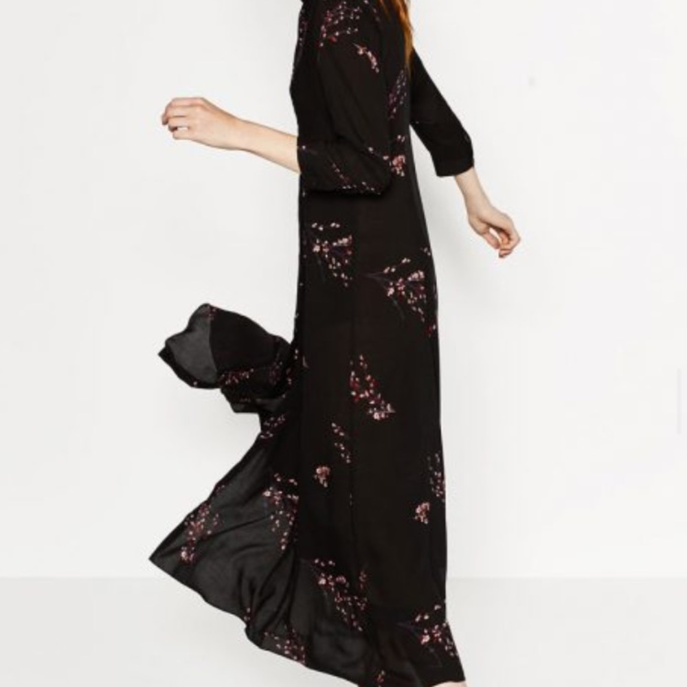 Zara button up maxi duster - size M