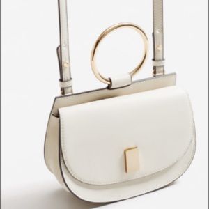Mango Metallic handle shoulder bag