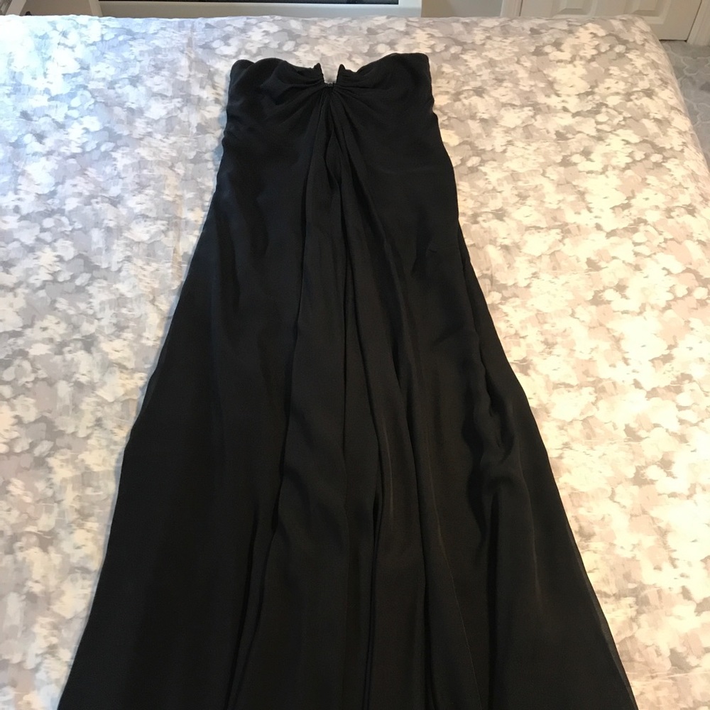 Nicole Miller Black Long strapless dress