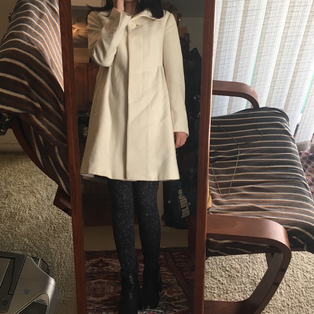 Ted baker cream off white ivory peacoat wool 2