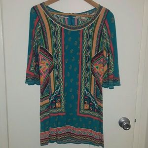 Hippy Print Vintage Inspired Dress