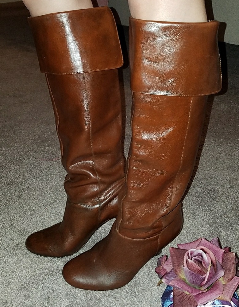 Steve Madden Brown Leather Knee-high Boots