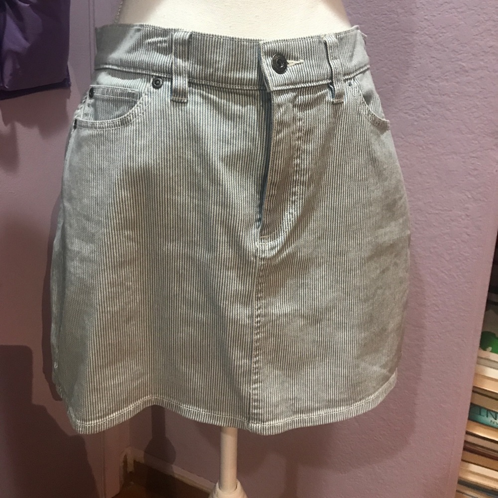 Vince Camuto Striped denim skirt.