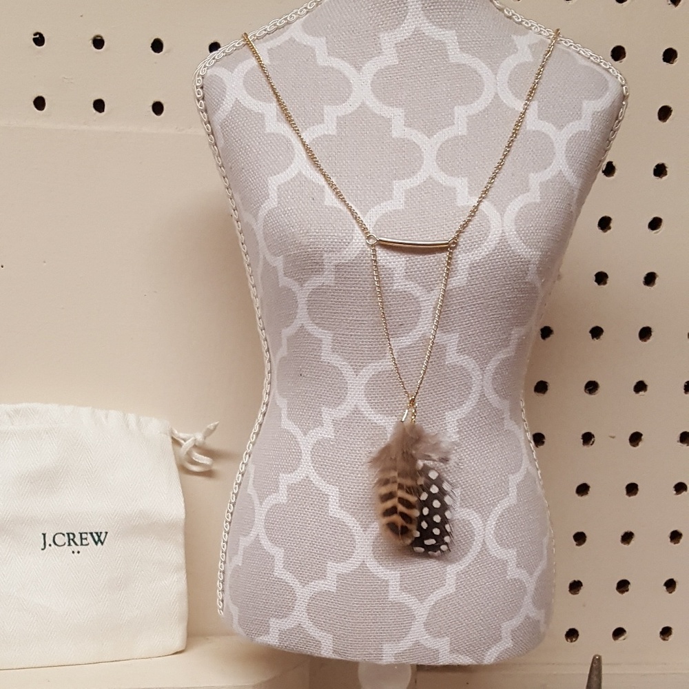 🌷Last 1🌷J. CREW factory feathers necklace pend - Picture 2 of 8