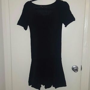 Black Sweater Skater Dress