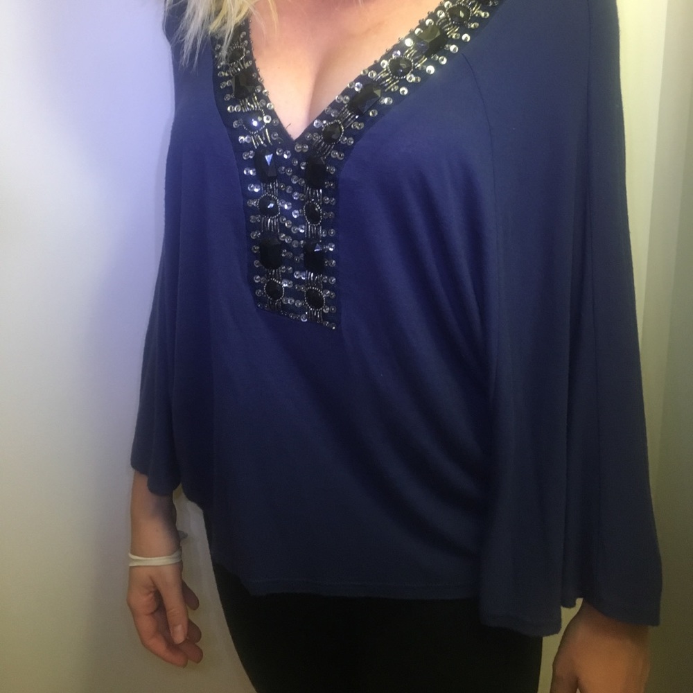 Blinged out for the holidays Flowy Top