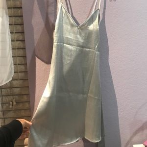 Silver mini dress