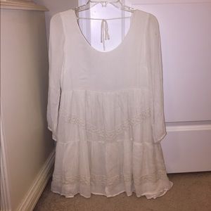 White Long-Sleeve Dress