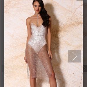 Bling see thru dress